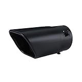 Black Exhaust tip - To Fit 1.75 to 2.5 Inch Exhaust tail Pipe Diameter- Black Coated Stainless Steel...