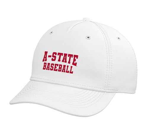 Arkansas State A-State Red Wolves Baseball ASTATE87 Adjustable Printed Baseball Hat, White