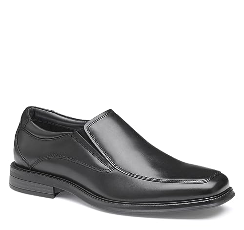 Johnston & Murphy Men's Ardmore Black Leather Moc Toe Venetian Slip On Loafer Shoe