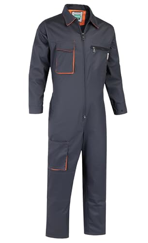 Yukirtiq Mono de Trabajo para Hombre Mono de Pintura Polialgodón Mono Trabajo Mercánico Traje de Trabajo Garaje Mono Ropa de Trabajo, Gris azulado, XXL