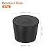 uxcell 4 Pcs Solid Rubber Stopper, Tapered Lab Seal Tube Stopper Plug for Test Tube Flasks Glass Containers Industry and Laboratories, 34x27x25mm Black