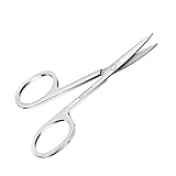 Natzerat 6-Pack Small Grooming Scissors for Nose Hair Beauty Curved,Stainless Steel,Manicure Cuticle Scissors All Purpose for Men Women Eyebrows Ear Beard Hair trimming