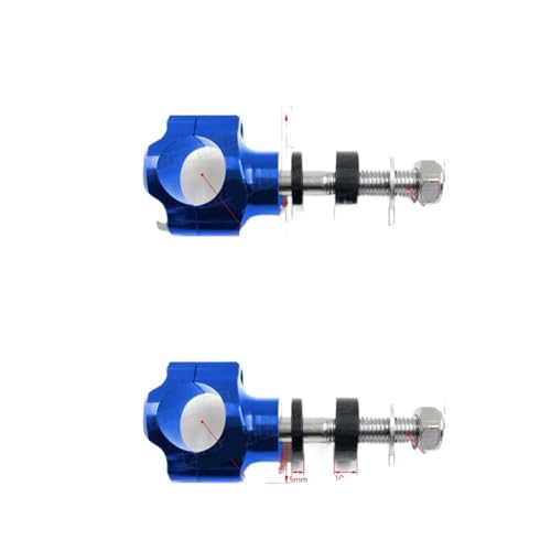 Rehausseurs guidon moto 28mm bleus pour pilotage assis debout