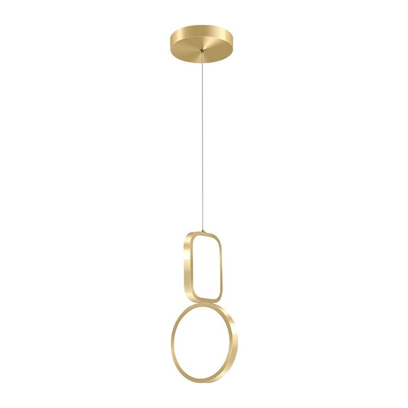 Lampe de chevet suspendue or au design créatif et chic en bague