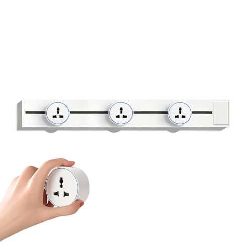 Enchufe de riel para pared de 8000W con interruptor y tomas móviles 2