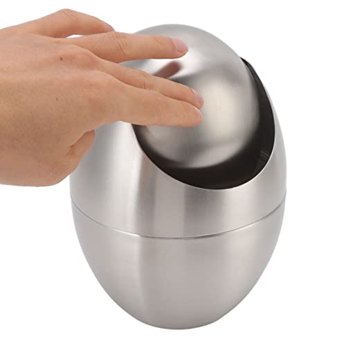 Mini caneca de basura ovalada de acero inoxidable Rosvola
