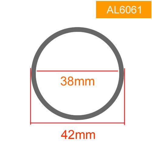 Tube rond en aluminium 6061, diamètre extérieur 42mm, intérieur 18-40mm, paroi 1mm-5mm, tuyau dur et droit sans soudure, paroi fine et épaisse (Color : OD42 ID38, Size : 245mm Tube rond en aluminium 6061, diamètre extérieur 42mm, intérieur 18-40mm, paroi 1mm-5mm, tuyau dur et droit sans soudure, paroi fine et épaisse (Color : OD42 ID38, Size : 245mm
