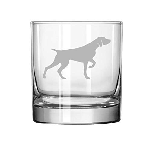 MIP Brand11 oz Rocks Whiskey Highball Glass German Shorthaired Pointer