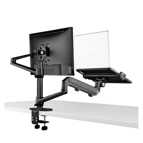 Bureau à double écran ordonné avec le support NBYGSC gris - 2