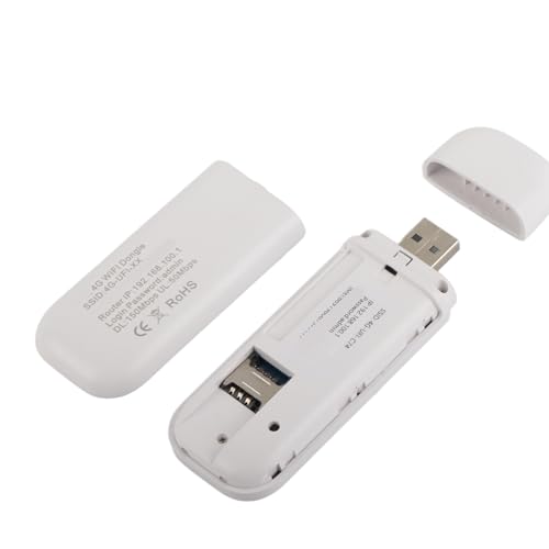 KIMISS Adaptateur Réseau USB 4G LTE Ultra Haut Débit – Clé Modem Routeur WiFi Hotspot sans Fil avec Fonction de Partage, Couverture Supérieure et Fonction Plug & Play (sans Wi-FI)