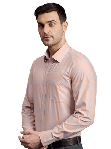 Image of LOUIS STITCH Men's Checkered Regular Fit Shirt (LS-ST-BS326-S1-PKCF-38-900 BS326 Orange
