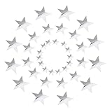 ElevateTech 40個 星 アクリルミラー ウォールステッカー 3D シルバー 星型 ミラーセッティング ウォール ステッカー デカール 取り外し可能 星 ステッカー 粘着 壁装飾 自宅 リビングルーム 寝室 (シルバースター)