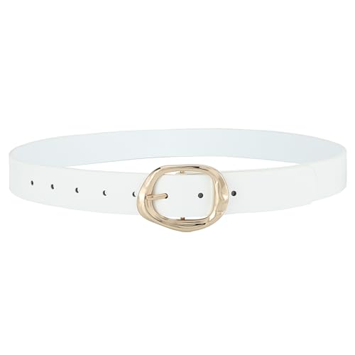 Image of Earnda Women Leather Belt for Jeans Dresses Fashion Buckle Waist Belts