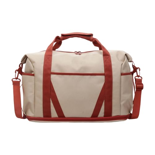 Sac de sport gym femme beige fourre-tout et voyage résistant