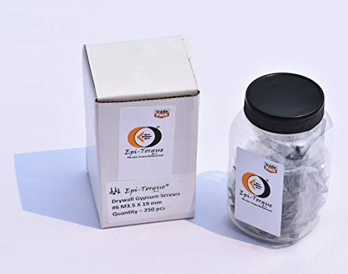 Image of Drywall Gypsum Black Screw Sharp Point Size #6 M3.5 X 19mm (Pack of 250 Pcs)