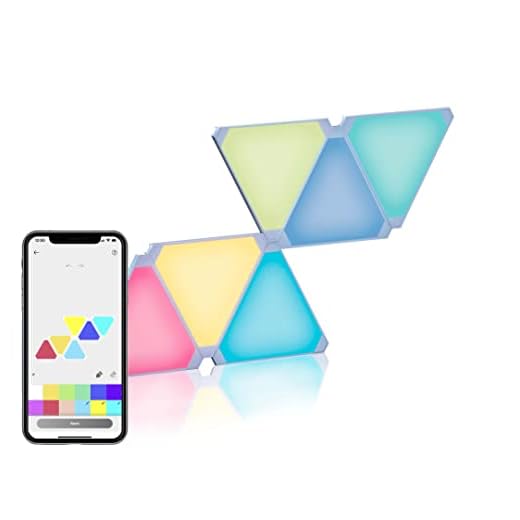 Cololight Triangle smarte Light Panels - Alexa und Google Assistant kompatibel (RGBW) (Starter Set 6er)