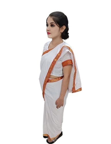 Image of BookMyCostume Bengali Saree Fancy Dress Costume 12-14 Years