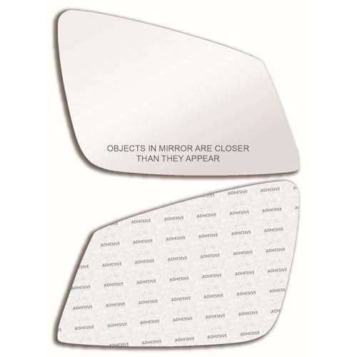 Mirror Glass with Adhesive for Fitting Over Auto-Dimming Mirror for Various BMW Models - Passenger Side View Right RH - Check Size and Pictures