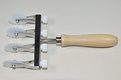 Tagliapasta.com Corta pastas Regulable a 4 Hojas Pom dentadas