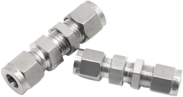 1PCS Stainless Steel Straight Bulkhead Connector 6mm 8mm 10mm 1/4 3/8 1/2 Equal OD Pipe Double Ferrule Compression Fitting SS304 MAYAIYIN(16mm OD Tube)