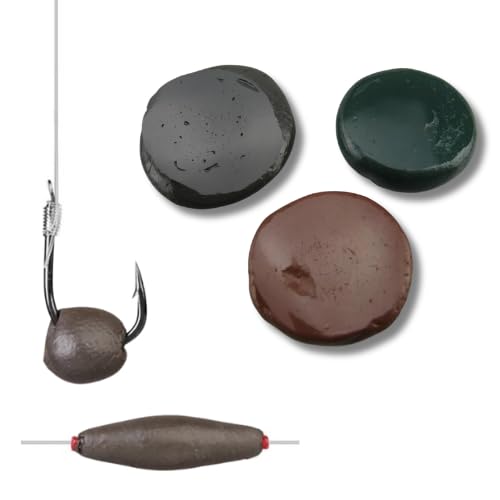 EUROKAN TACKLE Tungsten Rig Putty 3 Colours for Fishing Rigs Hair Rigs Carp Fishing (Black, 15 GR)