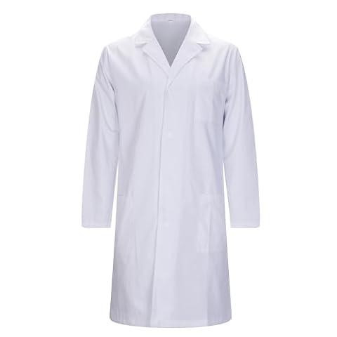 MISEMIYA Medical Lab Coat Unisex, biała, XL