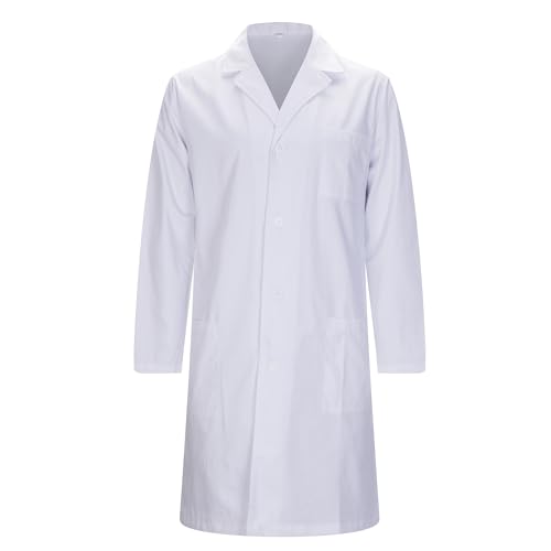 Photo de Misemiya Bata Laboratorio Unisex Mz-1816 Medical Lab Coat, Blanc, S Mixte