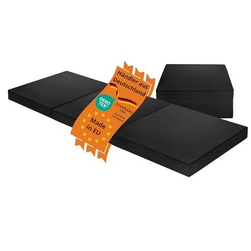 sleepling 192894 Klappmatratze | Gaestematratze Faltmatratze Notbett | Mikrofaser | Made in EU | Ökotex 100 | Universalhärtegrad | Bezug waschbar |...