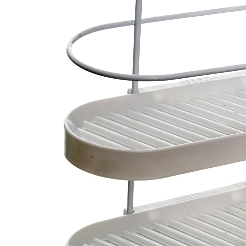 Porta Shampoo e Sabonete 3 Andares para Pendurar Aramado Classic Branco com Branco