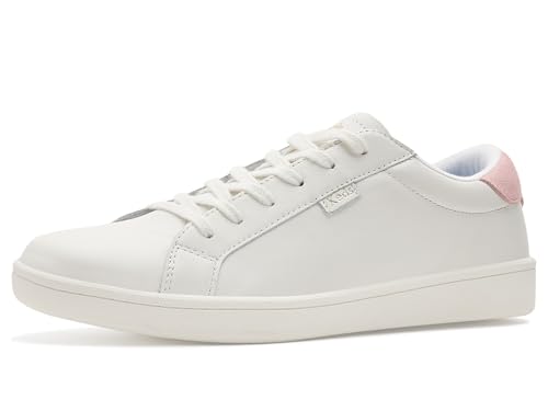 Keds Women's Ace II Sneaker, White/Blush Leather, 7