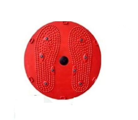 Owlix Magnetic Red Twister Foot Stepper for Home Workout, Red and Black