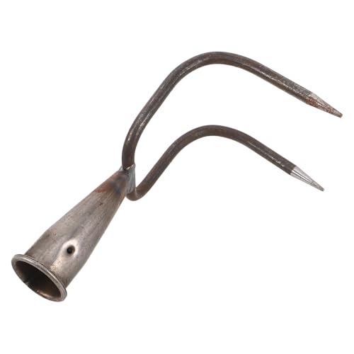 OFFSCH Gancho de Garra Metálico de Dos Puntas para Jardinería Herramienta Manual para Desherbar y Aflojar Suelo Accesorio Resistente para Césped y Cultivo en Exteriores Adecuado para