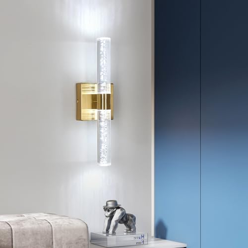 Comely Applique da Parete Interno,12W 1500LM Lampada da Parete Moderno, Lampade a Muro in Acrilico per Camera da Letto Soggiorno Scala Corridoio, Bianco Freddo 6500K