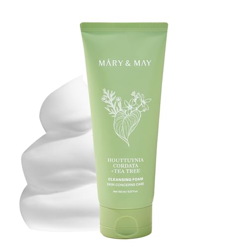 MARY & MAY Houttuynia Cordata + mousse nettoyante d'arbre à thé (150 ml)