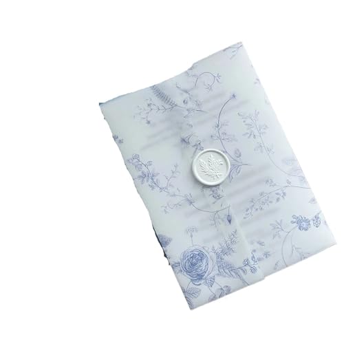 Faire-part mariage papier vélin bleu avec enveloppe et sceau de cire 50pcs