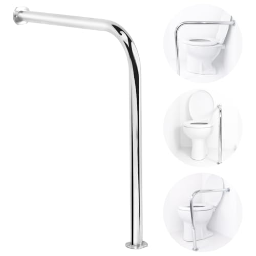 Barra de Apoio em L 60x50 de Alumínio para Banheiro e Vaso Sanitário Segurança para Idosos e Evita Quedas