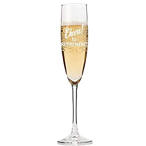 Chloe and Madison"Cheers to Retirement" Champagne Flutes, Set of 4
