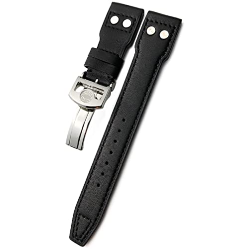 Bracelet de montre en cuir de vachette à rivets 22 mm pour IWC Le Petit Prince