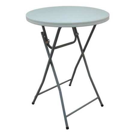 Grainger Approved Round Folding Cocktail Table, 32" Dia. 43-1/2"H, White #TOP2