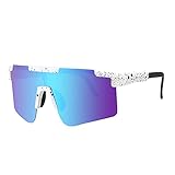 MALIDAK Sports Sunglasses, UV400 Protection Riding Sunglasses with Adjustable Temple & Nose Pad