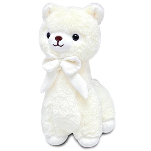 White Alpaca Stuffed Animal Plush Toys, 11' Kawaii Alpaca Plush Toys for Kids and Babies, Llama Stuffed Animals for Girls and Boys, Kawaii Plushie Pillows, Easter Basket Stuffers, Birthday Gifts