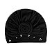 Turban Head Wraps Fabric Swim Caps Pleated Womens Elegant Hijab Turbans for Women Elastic Bathing Cap Sleeping Bonnet Cap