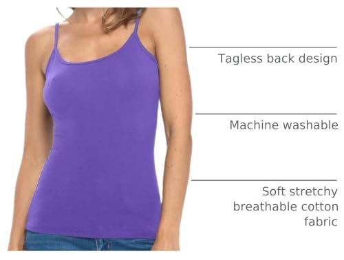 Image of Natural Uniforms Women's Camisole Tank Top-Breathable Cotton Stretch