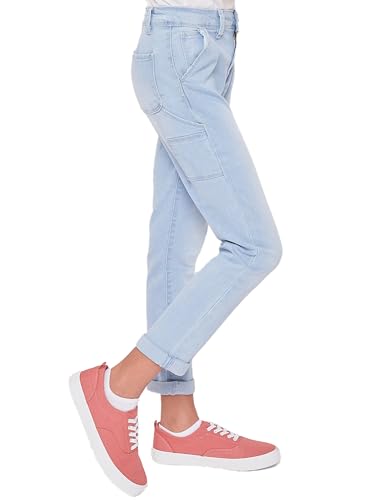 YMI Girls Roll Cuff Carpenter Jeans2