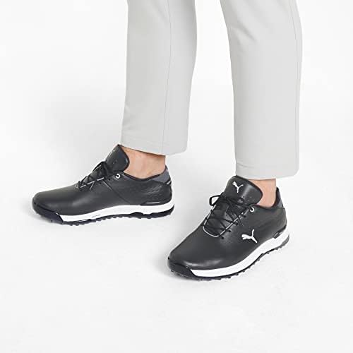 PUMA GOLF Men's PROADAPT ALPHACAT Leather Golf Shoe, Puma Black-Puma Silver, 11 | Image 5