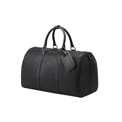 DRAKENSBERG Leder Weekender James (45cm) - 25L - Vintage-Schwarz DR00445