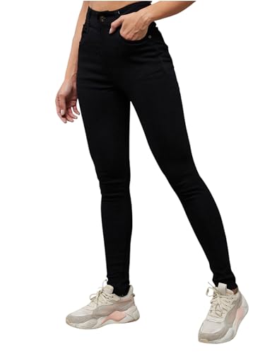 Image of Miss Chase Women's Skinny High Rise Regular /Cropped Length Stretchable Denim Jeans