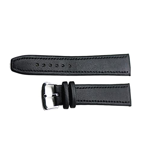 レザー時計バンド 18mm 20mm 22mm 24mm 時計バンド リストバンド ステンレススチールバックル ブレスレット アクセサリー 時計ストラップ (Color : Black, Size : 12mm)