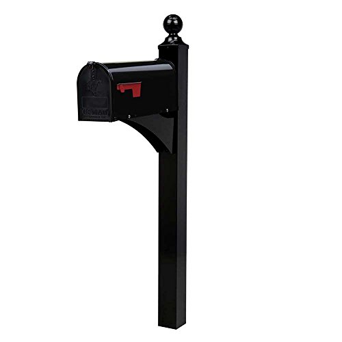 Gibraltar Mailboxes Landover Aluminum Black, Mailbox Post, Lp000B00 #TOP2