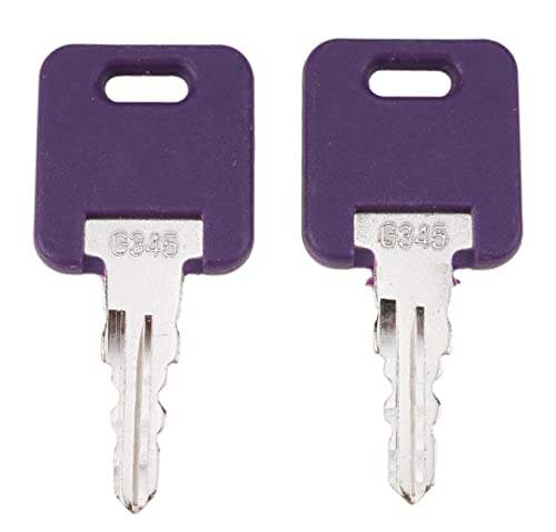 Image of DVPARTS 10X RV Camper Keys Key #345 G345 013-690345 Compatible with Global Link RV Trailer Camper Keys Purple